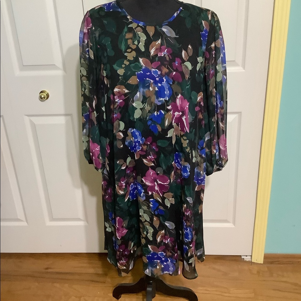 Black floral dress